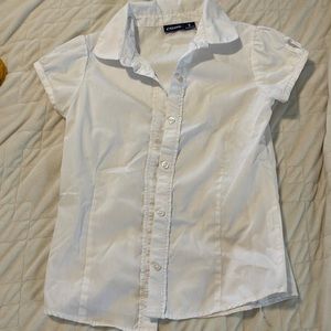Chaps girls white blouse